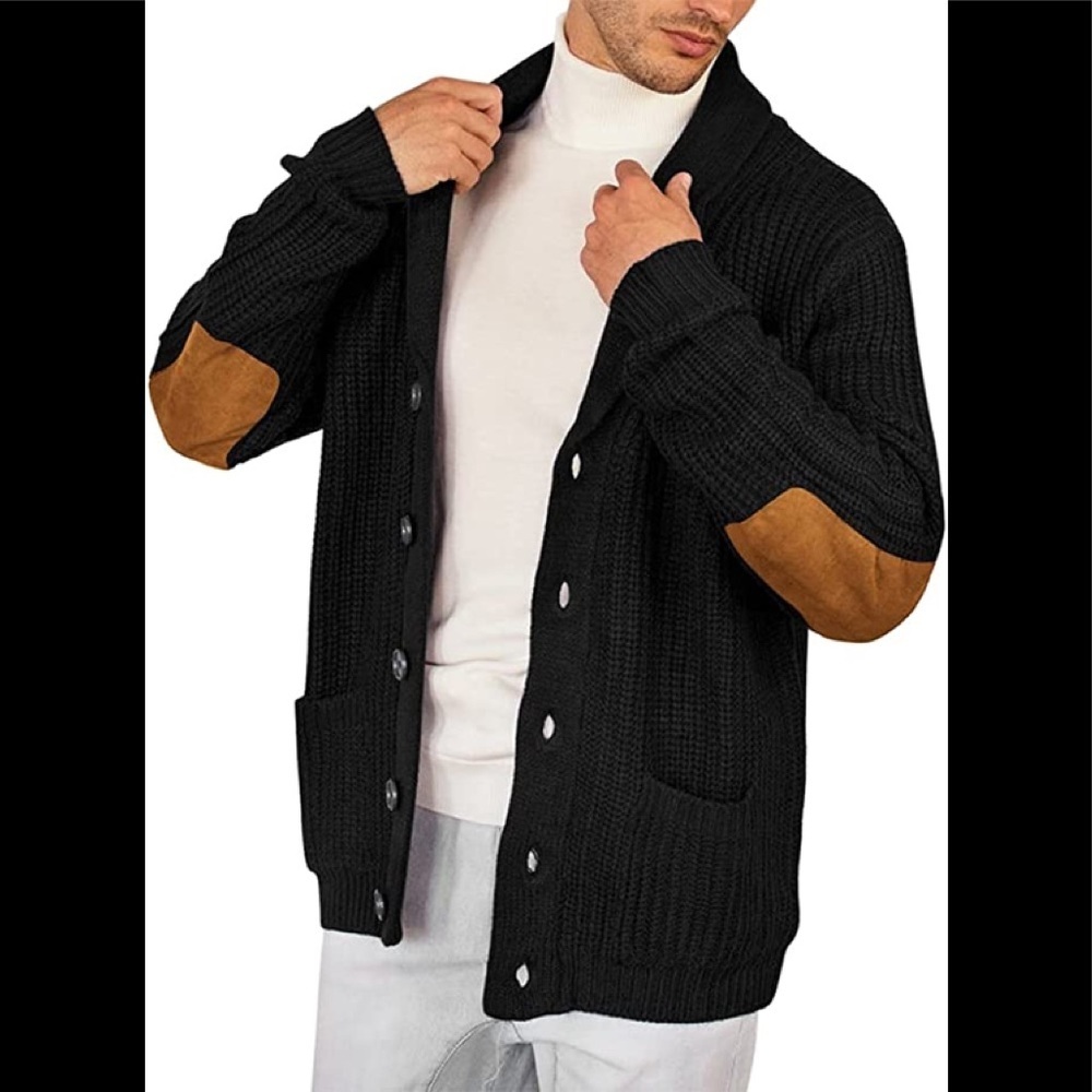 New Men Cardigan Casual Button Closure w Pockets Sweater Multiple Sizes